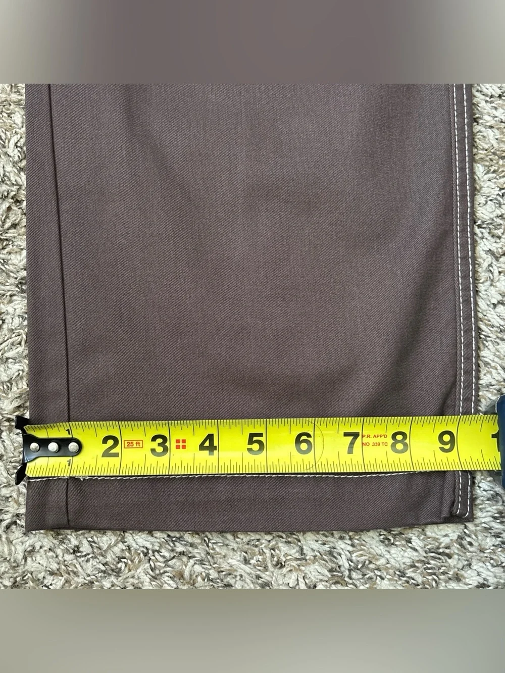 True Religion Men's Brown Cargo Pants with Contrast Stitching